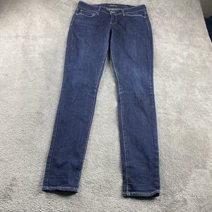 Levis Demi Skinny Straight Jeans Women 29‎ Blue Dark Wash Low Rise